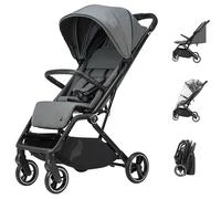 OSANN - Passeggino per neonati/bambini Boogy 2-0-22 kg - 51 x 105 x 84,5 cm - Leggero e compatto, schienale regolabile, lampade a sospensione, visiera parasole, parapioggia - Grigio