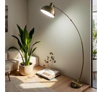 Osasy UK lampada da terra, moderna lampada da terra regolabile in bronzo antico, base in marmo nero, lampade lettura da terra metallo, lampade da terra da 165 cm per soggiorno, camera da letto