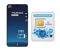 OSAT Thuraya ONE - Telefono satellitare + SIM standard da 10 unità, doppia modalità GSM e satellitare, 6,6" AMOLED, robusto IP67, Android 14, fotocamera da 50 MP