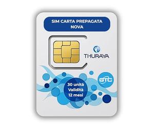 OSAT Thuraya Telefono Satellitare | Scheda SIM NOVA con 30 Unità | Servizio Satellitare Prepagato | Connessione Affidabile per Aree Remote | Compatibile con Dispositivi Thuraya