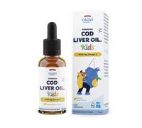 Osavi Norwegian Cod Liver Oil Kids, Olio di fegato di merluzzo norvegese, per bambini, Omega 3, limone, 1000 mg, 50 ml integratore alimentare