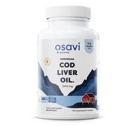 Osavi Norwegian Cod Liver Oil, Olio di fegato di merluzzo norvegese, limone, 1000 mg, 90 capsule Integratore alimentare