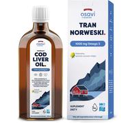 Osavi - Olio di Fegato di Merluzzo Norvegese, 1000 mg di Omega 3, Sapore di Limone e Menta (250 ml)