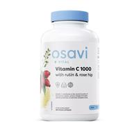 Osavi Vitamina C con rutina e rosa canina, 1000 mg Vitamina C con rutina e rosa canina, 180 capsule vegane Integratore alimentare