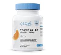 Osavi - Vitamina D3 + K2, 4000 UI + 150 mcg, 60 capsule softgel