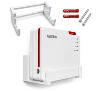 OSAZEE Supporto da parete per AVM FritzBox 5690 Pro - Distanza dalla parete 9 cm per una gestione ottimale dei cavi - Testa e tavolo montato - Con viti e tasselli - Made in Berlin