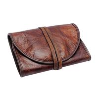 OSBELE Custodia per tabacco in vera pelle fatta a mano, sicura per la salute, preserva la freschezza, borsa per tabacco, borsa per organizzare la custodia, portautensili per tubi, portatile, vintag
