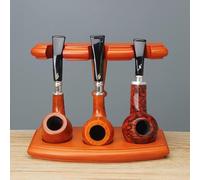 OSBELE Portapipa per tabacco Portapipa in legno Portapipa per tabacco Espositore in legno Espositore per 3 pipe Portapipa in legno Universale