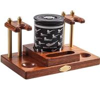 OSBELE Supporto per pipa per tabacco Supporto per pipa per tabacco in legno Barattolo di stoccaggio per sigari Scatola per sigari per 2 supporti per rack per tubi da fumo - Porta tubi in legno uni