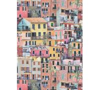 Osborne & Little Carta da parati Portovenere - Terracotta/ Coral/ Aqua