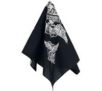 Osbourne Ozzy - Bandana (Unisex-U) Skull & Wings (Nero) 55Cm X 55Cm