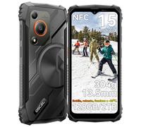 OSCAL MARINE 1 Rugged Smartphone Android 15, 12GB+128GB/2TB Telefono Indistruttibile, 6.56''HD+ 90Hz Telefono Antiurto, AI 16MP+8MP, 13,5 mm leggero IP68/IP69K/3 Slot/NFC/Face ID/OTG/GPS Nero