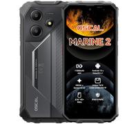 OSCAL MARINE 2 Rugged Smartphone 2025, 11000mAh (18W) Telefono Indistruttibile, Android 15 Smartphone, 12GB+64B/2TB Rugged Phone, NFC, 6.56''HD+ 90Hz, AI 16+8MP, IP69K/3 Slots/Face ID/OTG, Nero