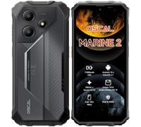 OSCAL MARINE 2 Rugged Smartphone 2025, 11000mAh 24GB+256GB/2TB Android 15 Telefono Indistruttibile, 6.56" HD+ 90Hz Rugged Phone, 16MP AI Cam, IP68/IP69K/Dual SIM/NFC/Face ID/OTG/GPS, Garanzia a vita