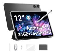 OSCAL Pad 100 AI Tablet Android 15, 2K 120Hz, Tablet 12 Pollici 24GB+256GB(2TB TF),Dual SIM +5GWiFi, Octa-Core, 9000mAh/Custodia/Tastiera/Penna/AI Algorithm Function/GPS/Widevine L1