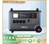 Oscal PowerMax 3600 Alimentatore portatile, batteria LiFePO4 da 3600 Wh, 14 prese, 5 modalità luce LED Alimentatore di emergenza esterno