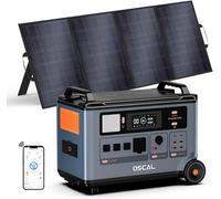 OSCAL PowerMax 6000w Centrale Elettrica Portatile con Pannello 400W, 3600Wh Generatore Solare, Batteria LiFePO4, Ricarica1h, 14 Porte, Controllo APP, Portable Power Station per Campeggio, Camper, Casa