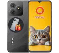OSCAL Smartphone, Flat 2C Telefono Android 14 (2025 Seconda Generazione), 6GB +64GB/2TB Octa Core Smartphone Offerta, 6,56 Pollici, 5000mAh Doppia SIM Sbloccata, 13MP Fotocamera, 4G, FaceID/GPS, Nero