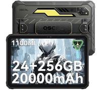OSCAL SPIDER 10 Rugged Tablet 11" HD,20000mAh, Android 15 Tablet Robust, 24GB+256GB (TF 2TB), 13MP+16MP/20MP Visione Notturna,45W, 120Hz,Dual SIM/LTE/5G WiFi/Face ID/OTG/GPS/Nero