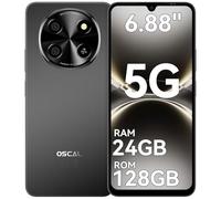 OSCAL Tiger 8 Smartphone Android 15,Telefono 24GB+128GB/2TB TF,Octa-Core,NFC,Dual SIM,Cellulare 6.88" HD+120Hz,Telefoni 5000mAh,15W,Camera AI 16MP+8MP,OTG,Face ID,GPS,Nero