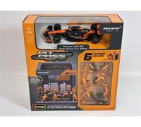 Oscar Piastri #81 McLaren Pass Pit Diorama Con MCL38 1:43 Bburago 38451P