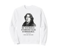 Oscar Wilde Be Yourself Citazione Letterario Felpa
