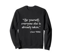 Oscar Wilde Camicia Be Yourself Quote Felpa