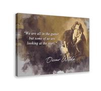 Oscar Wilde - Poster su tela, stile classico e vintage, decorazione artistica da parete per soggiorno, camera da letto, decorazione con cornice, 30 x 45 cm