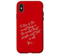 Oscar Wilde Quote To Live Is The Rarest Thing In The World Custodia per iPhone X/XS