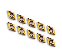 OSCARBIDE DCMT070204(DCMT21.51) Inserti per tornitura in carburo DCMT Inserti per tornio CNC rivestiti multistrato per tornio Tornio Inserto di ricambio per porta utensili, 10 pezzi