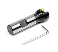 OSCARBIDE Fresa a estremità indicizzabile, diametro di taglio 1", gambo dritto 3/4", 2 scanalature, con 2 pezzi TPCN1103PDTR(TPCN22PDTR) Inserti in carburo rivestito in latta