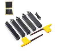 Oscarbide TCMT090204 - Set di 5 punte per tornio, in carburo, con inserti in carburo