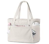 oscaurt Borsa tote in velluto a coste da donna, borsa a tracolla leggera per insegnanti, infermiere, borsa da lavoro con scomparti per laptop da 15,6 pollici, 9 tasche, per viaggi, spiaggia, palestra