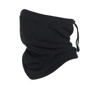 Oscenny - Scaldacollo con coulisse spessa 350 g, in pile antistatico, lavabile per climi freddi, per uomini e donne, sci, ciclismo, motociclismo, colore: nero