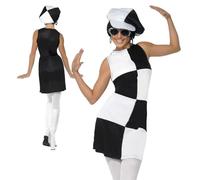 Oscillante 60s 70s Hippy Festa Ragazza Costume Donna Costume da Donna Nuovo