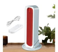 Oscillating Tower Fan - Circulates Quiet Cooling Breezes, Sl ladeless Cylinder Silhouette, 31.5x7.8x7.7cm Size + 4000mAh Power Cell, Resilient Structural ABS Body - For Bedside Tables & Office Des