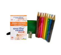 Oscillo Vitalità 3+ Integratore Energia e Nutrienti - Sostiene Forma Fisica e Funzioni Cognitive con Olivello Spinoso, Vitamine e Zinco - 30 Stick Orosolubili + Astuccio con Matite in Omaggio