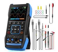 Oscilloscopio Digitale 2 Canali，WapoRich 3 in 1 Generatore di Segnale Portatile con 10MHz, 50MSa/s, TRMS 9999 Conteggi, 7 Forme d’Onda, 32KB Memoria, Aggiornamento Online