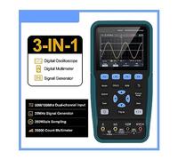 Oscilloscopio digitale Larghezza di banda 50 Mhz, 2 canali Mini oscilloscopio da 3,5", sorgente di segnale, oscilloscopio 2 in 1 e multimetro Identificazione rapida