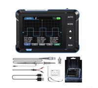 Oscilloscopio digitale palmare con larghezza di banda 1 MHz e frequenza di campionamento di 5 ms, con generatore di segnale integrato per test e analisi dei circuiti, display HD trasparente, design