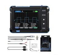 Oscilloscopio digitale palmare con larghezza di banda 1 MHz e frequenza di campionamento di 5 ms, con generatore di segnale integrato per test e analisi dei circuiti, display HD trasparente, design