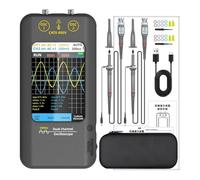 Oscilloscopio digitale touch screen + generatore di segnale a doppio canale, larghezza di banda: 50 MHz/z, frequenza di campionamento: 250 MSa/s, TFT da 3,98 pollici(O2 oscilloprobe x2)
