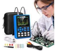 Oscilloscopio portatile DSO2512G, 120 MHz 2 canali 500 MSa/s con generatore | Generatore di segnale da 10 MHz integrato, esportazione di forme d'onda for riparazione e test dei circuiti
