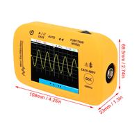 Oscilloscopio portatile OT4 50 MHz 2,8 pollici display TFT 200 MSa/s campionamen