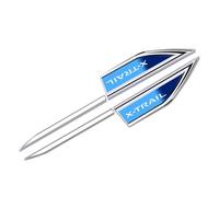 OscitY 2PCS Auto Metallo Stemmi Decorazioni Laterale Emblema Adesivi, per NIS-San X-Trail XTRAIL T30 T31 T32 Logo Badge Car Styling Decorativo Accessorio,B/Blue