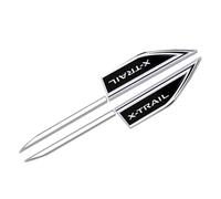 OscitY 2PCS Auto Metallo Stemmi Decorazioni Laterale Emblema Adesivi, per NIS-San X-Trail XTRAIL T30 T31 T32 Logo Badge Car Styling Decorativo Accessorio,A/Black