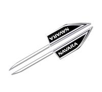 OscitY 2PCS Auto Metallo Stemmi Decorazioni Laterale Emblema Adesivi, per Niss-an NAVara Logo Badge Car Styling Decorativo Accessorio,A/Black