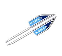 OscitY 2PCS Auto Metallo Stemmi Decorazioni Laterale Emblema Adesivi, per Niss-an NAVara Logo Badge Car Styling Decorativo Accessorio,B/Blue