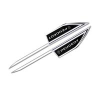 OscitY 2PCS Auto Metallo Stemmi Decorazioni Laterale Emblema Adesivi, per Peugeot 107 108 206 207 207 CC 208 307 307 CC 308 308 CC 406 407 Logo Badge Car Styling Decorativo Accessorio,A/Black