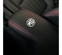 OscitY Auto Pelle Console Centrale CopriBraccioli, per MG ZS 2017-2022 bracciolo Centrale Confortevoli Impermeabile Car Protezione Accessori,A/Black Red